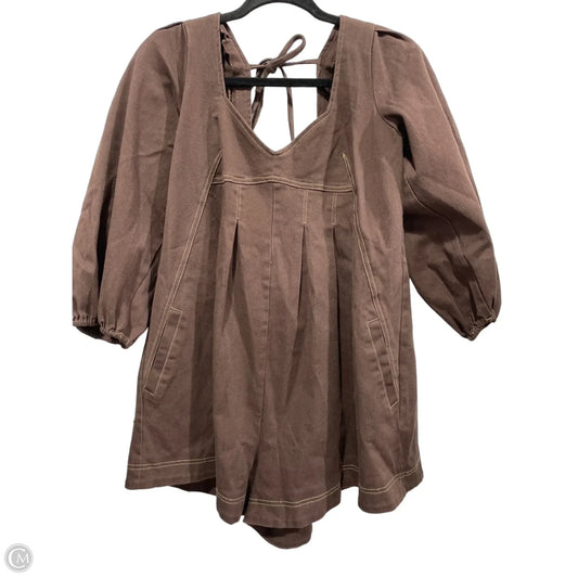 Romper By Day + Moon In Brown Denim, Size: L