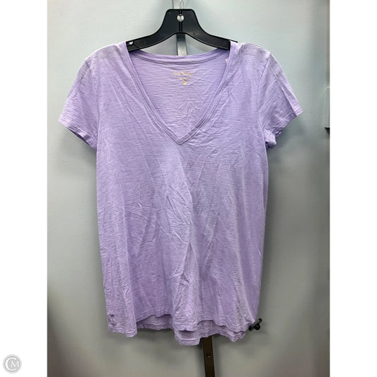 Top Short Sleeve Designer By Lilly Pulitzer In Purple, Size: S