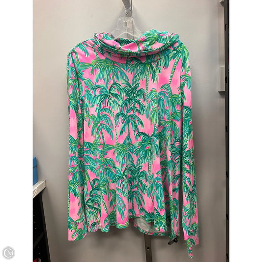 Top Long Sleeve Designer By Lilly Pulitzer In Green & Pink, Size: Xxl