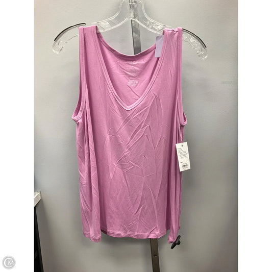 Top Sleeveless Basic By Nine West In Pink, Size: L
