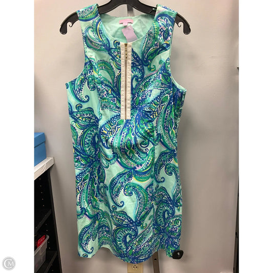 Dress Designer By Lilly Pulitzer In Blue & Green, Size: 12