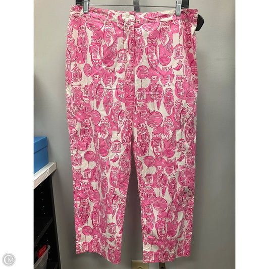 Pants Designer By Lilly Pulitzer In Pink & White, Size: 10