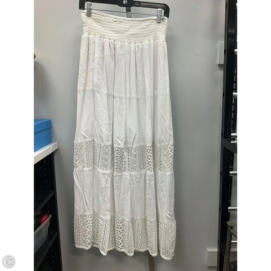 Skirt Maxi By Joe B In White, Size: Xl
