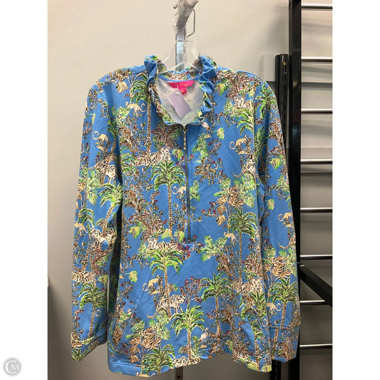 Sweatshirt Designer By Lilly Pulitzer In Blue & Brown, Size: Xxl