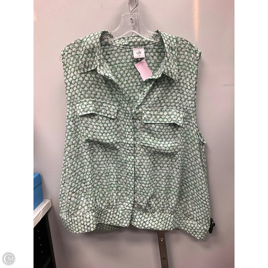 Top Sleeveless By Cabi In Blue & Green, Size: Xl