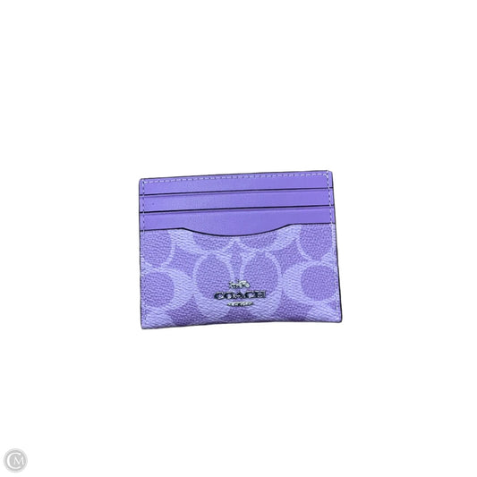 Id/card Holder Designer By Coach, Size: Small