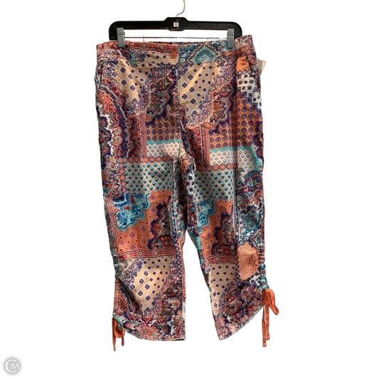 Capris By Chicos In Paisley Print, Size: L