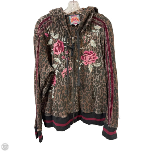 Jacket Designer By Johnny Was In Animal Print, Size: Xl