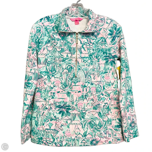 Athletic Jacket Designer By Lilly Pulitzer In Green & Pink, Size: Xs