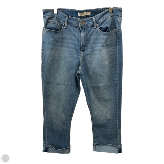 Capris By Levis In Blue Denim, Size: 14