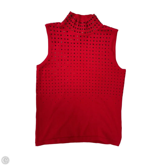 Sweater Short Sleeve By Cable And Gauge In Red, Size: S