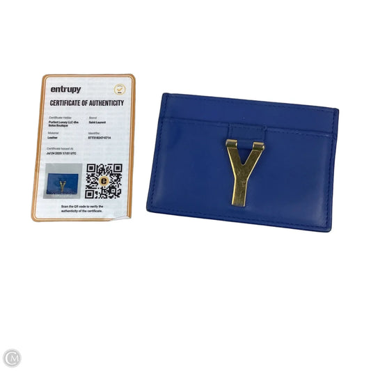 Wallet Luxury Designer By Yves Saint Laurent, Size: Small