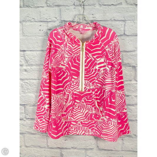 Sweatshirt Designer By Lilly Pulitzer In Pink & White, Size: L