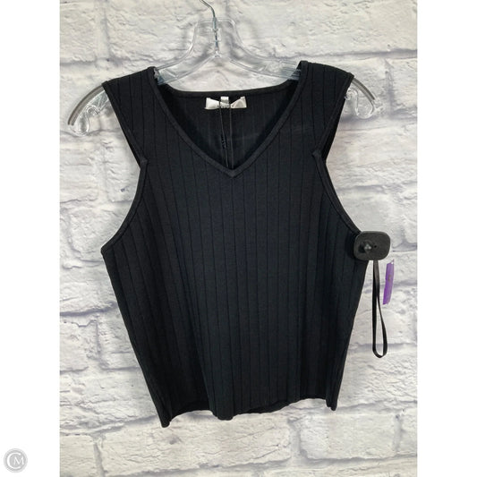 Top Sleeveless Designer By Milly In Black, Size: L