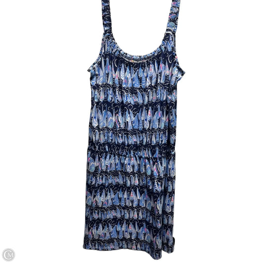 Romper Designer By Lilly Pulitzer In Blue & White, Size: Xl