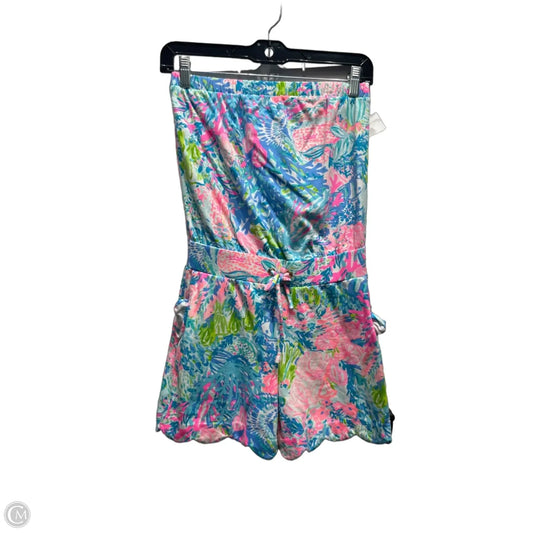 Romper Designer By Lilly Pulitzer In Blue & Pink, Size: Xs