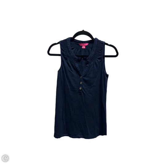 Top Sleeveless Designer By Lilly Pulitzer In Navy, Size: Xs