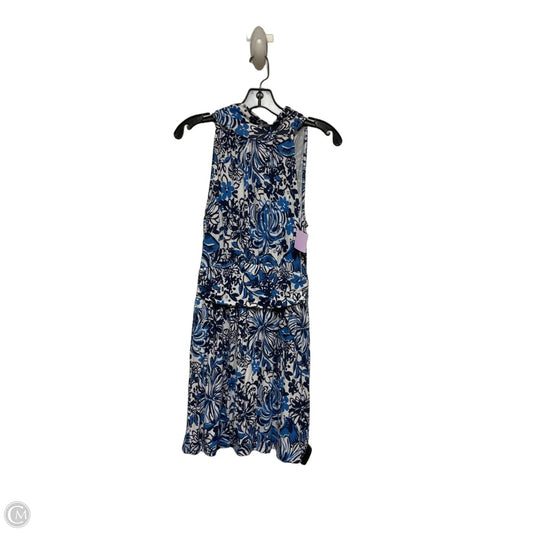 Romper Designer By Lilly Pulitzer In Blue & White, Size: Xs