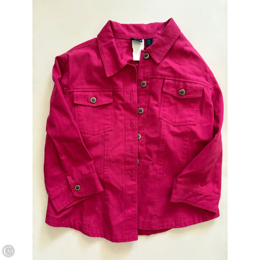 Jacket Denim By West Bound In Pink, Size: Xlp