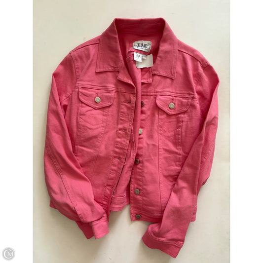 Jacket Denim By Live A Little In Pink, Size: L