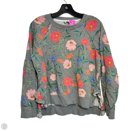 Sweatshirt Designer By Kate Spade In Floral Print, Size: M