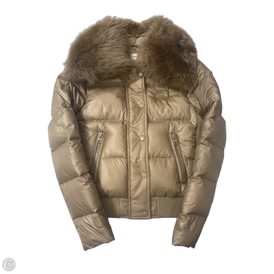 Coach Shearling Puffer Designer Coat, Size: XXS (00)