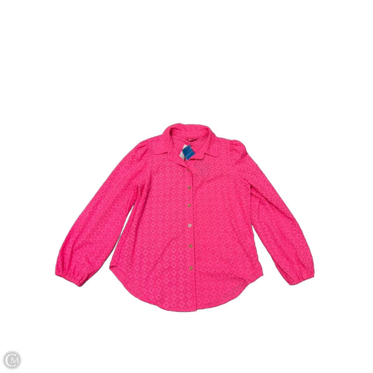Top Long Sleeve Designer By Lilly Pulitzer In Pink, Size: M