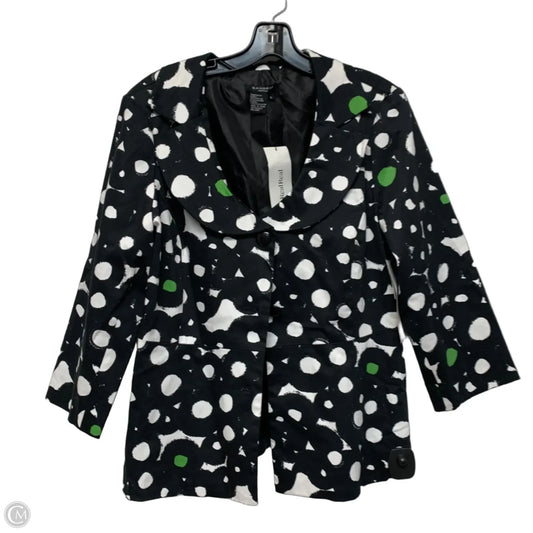 Blazer Designer By Sandro In Black & White, Size: L