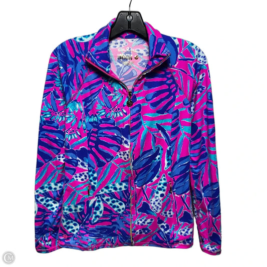 Serena Athletic Jacket Designer By Lilly Pulitzer In Pink & Purple, Size: Xs