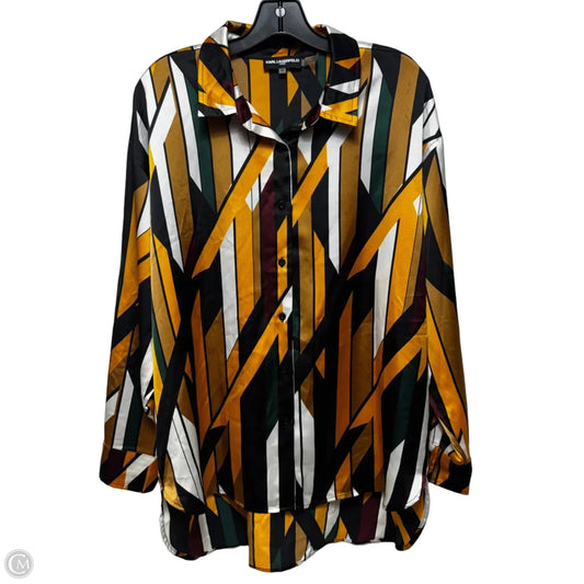 Top Long Sleeve Designer By Karl Lagerfeld In Multi-colored, Size: Xl