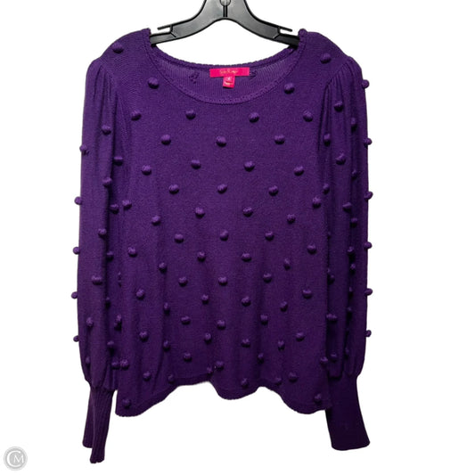 Kippa Sweater Designer By Lilly Pulitzer In Purple, Size: Xl