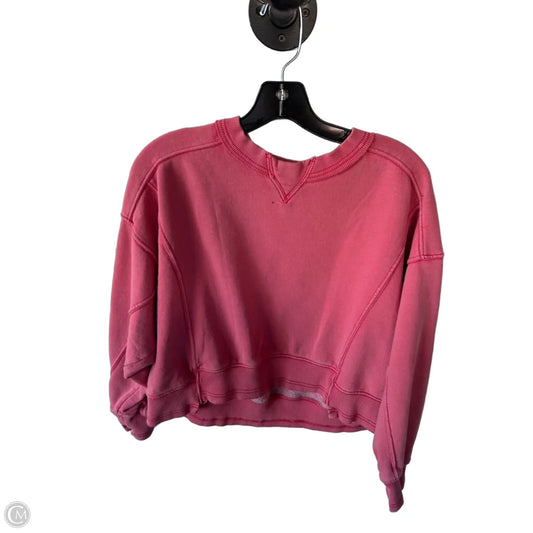 Sweatshirt Crewneck By Free People In Pink, Size: S