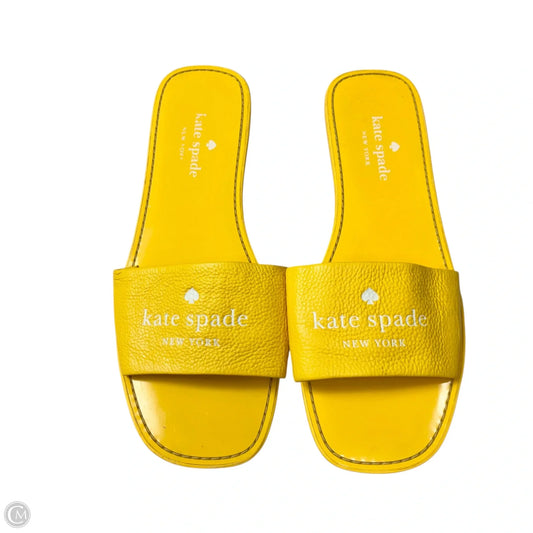 Sandals Designer By Kate Spade In Yellow, Size: 10