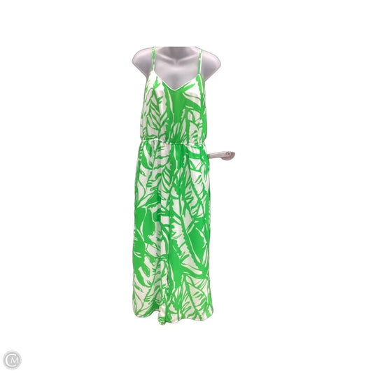 Jumpsuit Designer By Lilly Pulitzer In Green & White, Size: Xl
