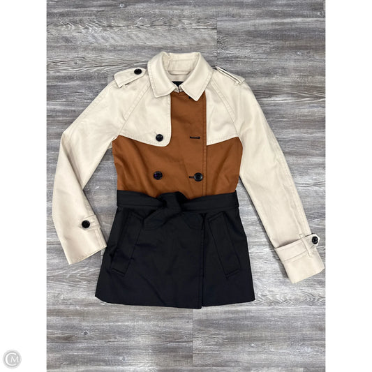 Jacket Designer By Coach In Brown & Cream, Size: Xs