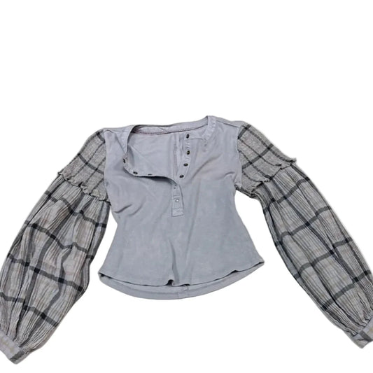 Top Long Sleeve By Pilcro In Blue, Size: M
