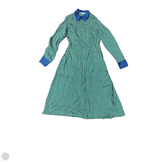 Dress Casual Midi By Boden In Blue & Green, Size: 2