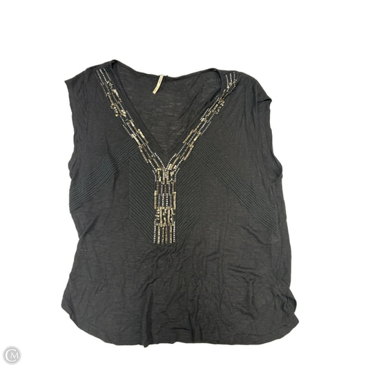Top Short Sleeve By Free People In Black, Size: Sp