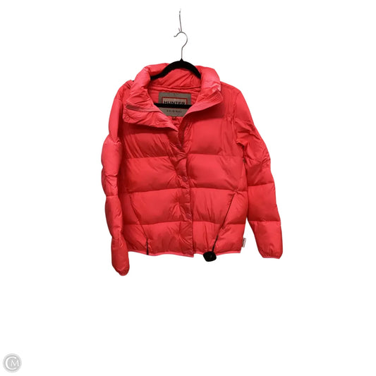 Designer Coat Puffer & Quilted By Hunter In Pink, Size: M
