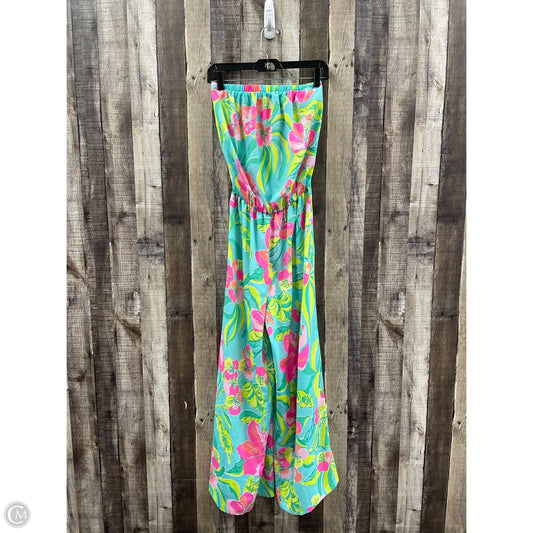 Jumpsuit Designer By Lilly Pulitzer In Floral Print, Size: M
