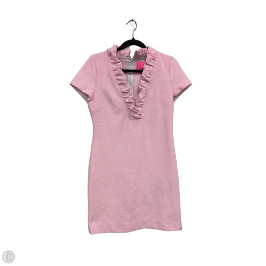 Dress Designer By Lilly Pulitzer In Pink & White, Size: M