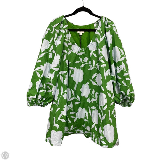 Dress Designer By Kate Spade In Blue & Green, Size: Xl