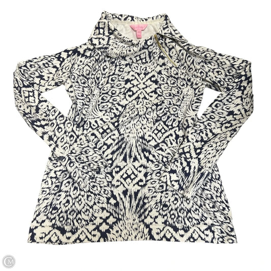 Sweatshirt Designer By Lilly Pulitzer In Blue & White, Size: S