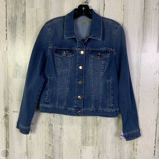 Jacket Denim By Anne Klein In Blue Denim, Size: S