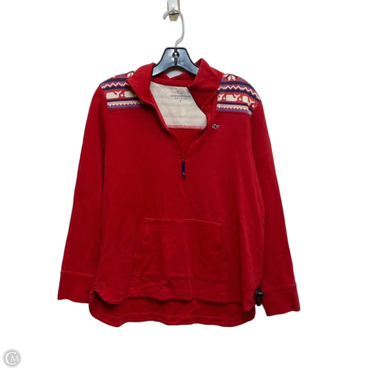 Sweatshirt Designer By Vineyard Vines In Red & White, Size: S