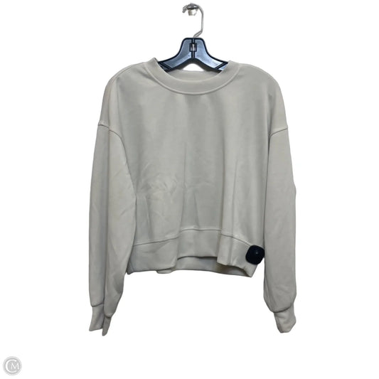 Athletic Sweatshirt Crewneck Designer By Lululemon In Tan, Size: S