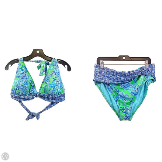 Swimsuit Designer By Lilly Pulitzer In Blue & Green, Size: 16