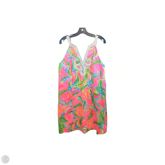 Dress Designer By Lilly Pulitzer In Green & Pink, Size: 16