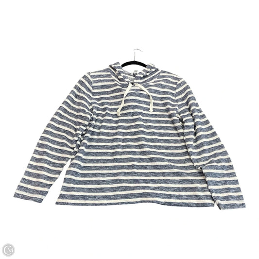 Sweatshirt Hoodie By J. Crew In Striped Pattern, Size: M