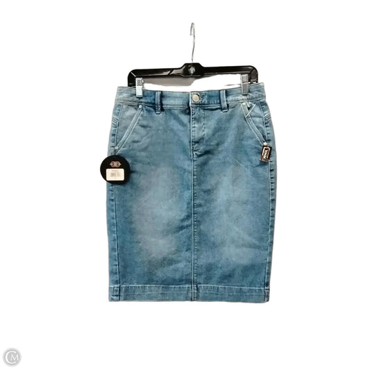 Skirt Midi By One 5 One In Blue Denim, Size: 10